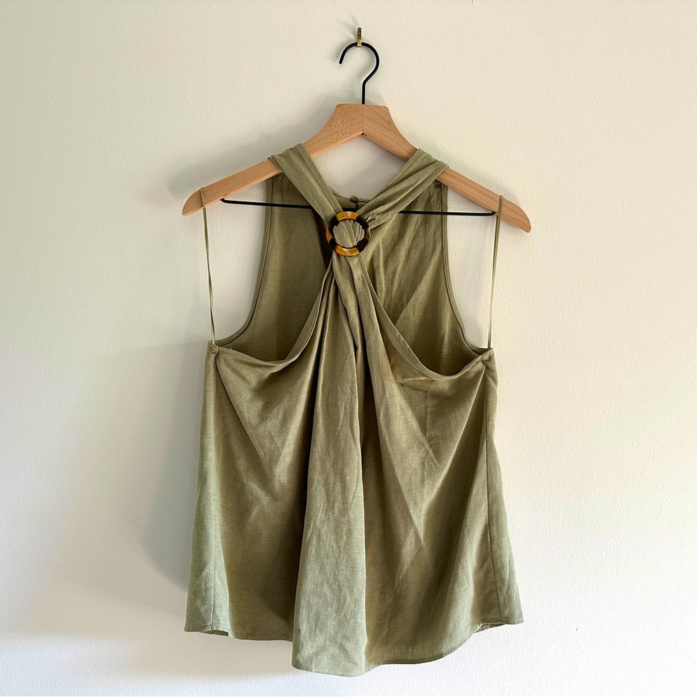 Olive green Zara halter top. Size M.